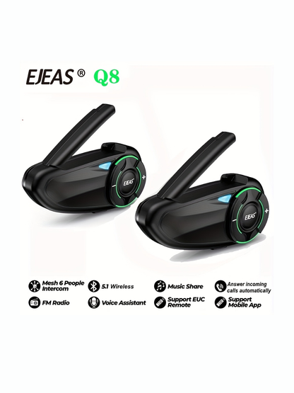 INTERCOMUNICADORES EJEAS Q8 + 2 SMARTWATCH TOTALMEN GRATIS