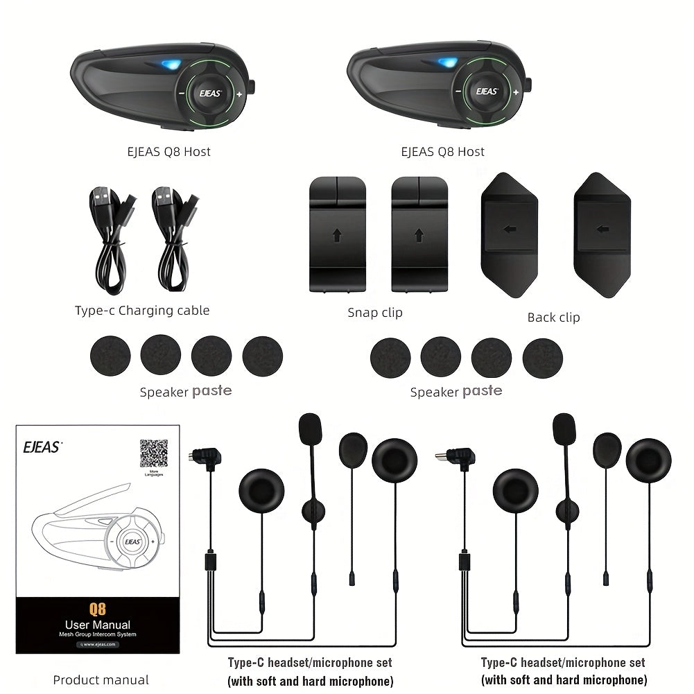 INTERCOMUNICADORES EJEAS Q8 + 2 SMARTWATCH TOTALMEN GRATIS